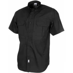 Shirt,”Attack”, short-sleeved, black, Teflon, Rip Stop 02315A