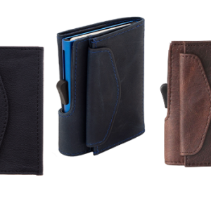 C-Secure Porta-Cartões RFID Couro Vintage com Porta Moedas