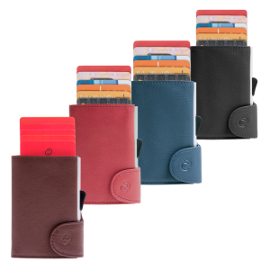C-Secure Porta Cartões RFID em Couro Clássico