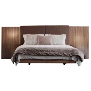 Cama Casal AQUA p/ col 200×160 Nogueira Siroko Tipo D Bronx Brown Ref. AQ956