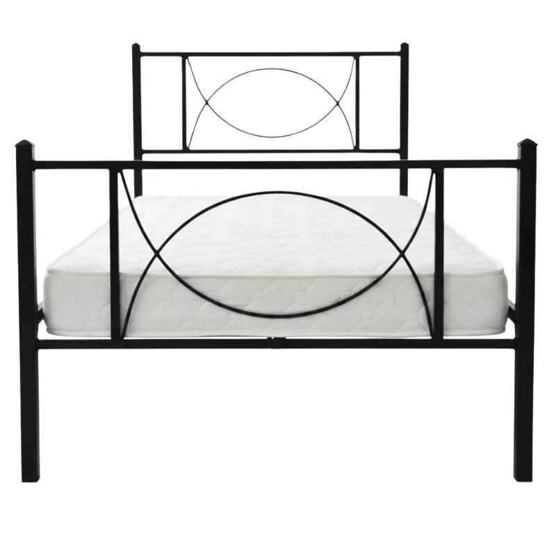 Cama Ferro Preta Ref. 047 para Colchão 195x98cm