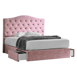 Cama Casal Estofada Gala Dividida c/2 Gavetas