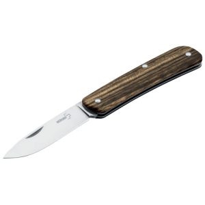 Faca Multiusos Dobrável Ferramenta Técnica Zebra Wood Handle Boker Plus