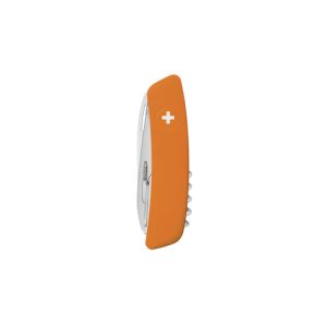 D07 Faca do Exército Suíço Tesoura Laranja Punho Swiza Soft Touch