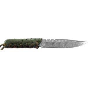 Faca de Caça Damasco Bebé Damasco Selvagem Faca de Caça Wildsteer Ostrich Leather Handle