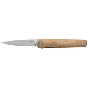 Faca de bolso Flame Light Natural Micarta MKM Pocket Knife