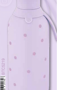 Aurea Garrafa térmica Lilás Pastel Dots em aço e cerâmica interior 500 ml com 2 tampas