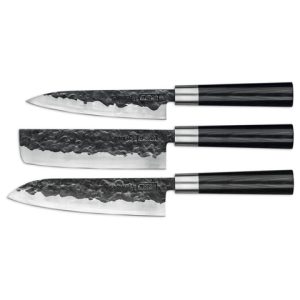 Conjunto de facas BLACKSMITH Conjunto de 3 facas Micarta Samura cabo