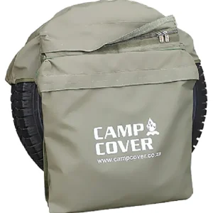 CAMP COVER WHEEL BIN SAFARI STYLE WITH TWO BAGS 33″, KHAKI