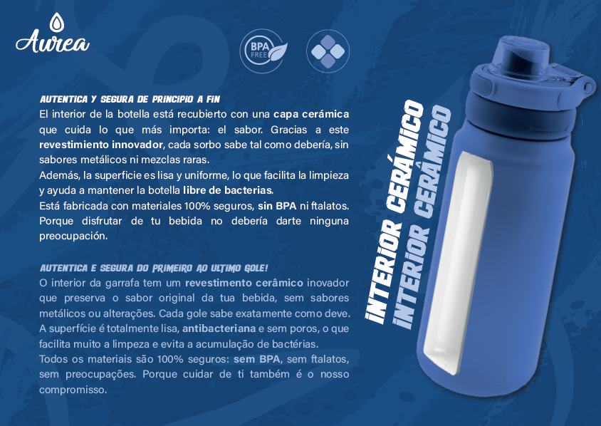 Garrafa Térmica Desportiva 750ml Aurea - Image 3