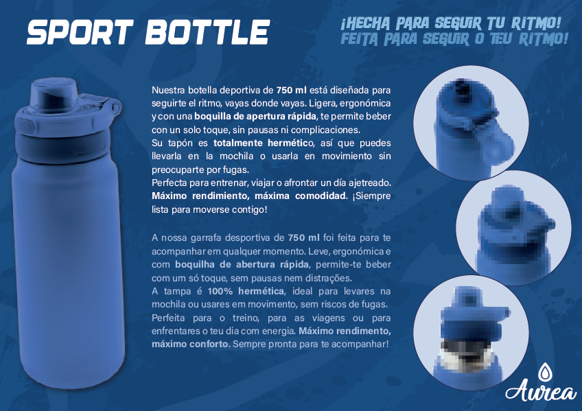 Garrafa Térmica Desportiva 750ml Aurea - Image 5