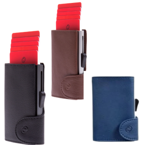 C-Secure Porta-Cartões RFID Couro Vintage