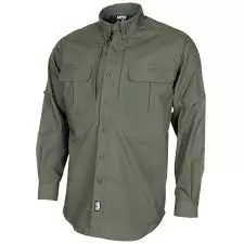 Shirt, “Attack”, long-sleeved, OD green, Teflon, Rip Stop 02325B