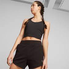 PUMA STUDIO ULTRABARE CROP TOP BLACK